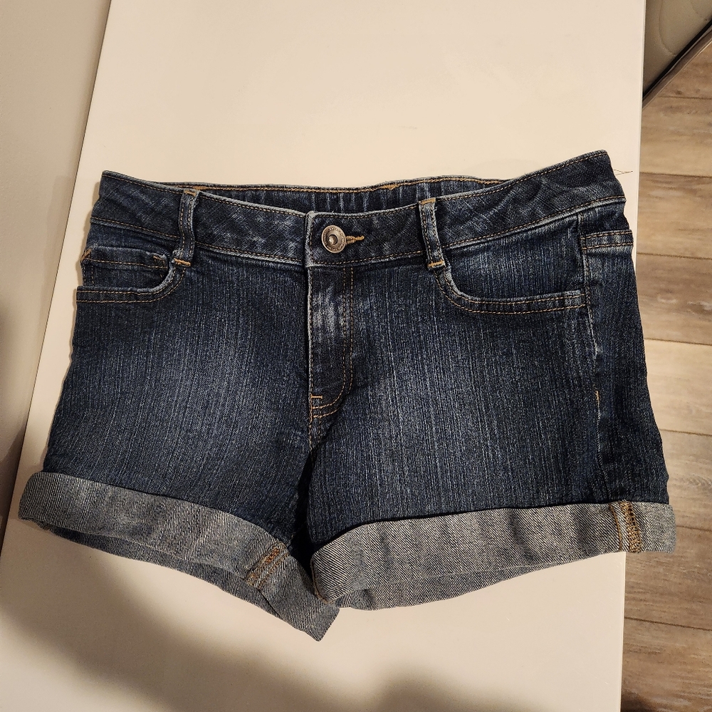 Denim Cuffed Shorts